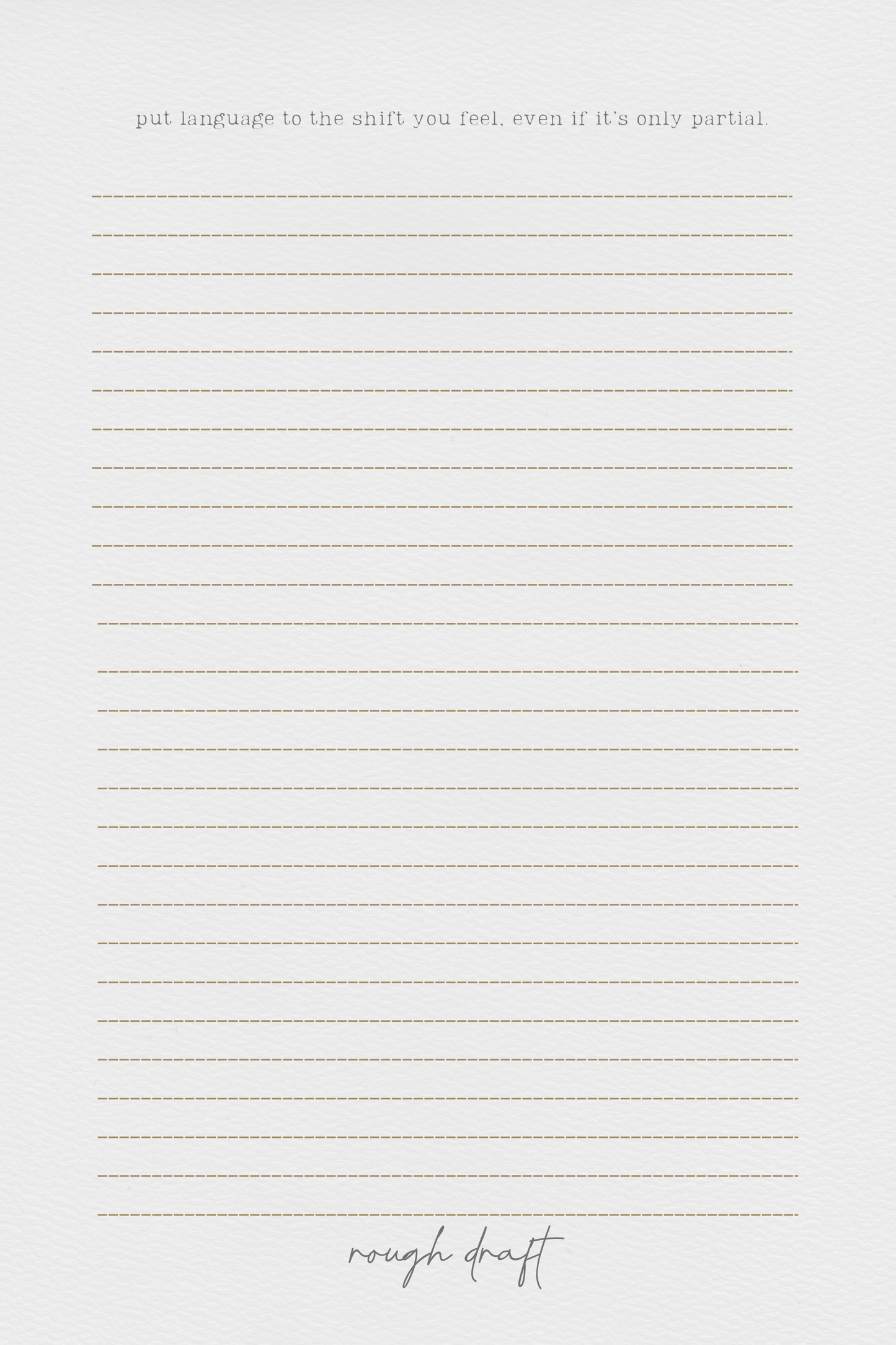 The In-Between — Journal Edition